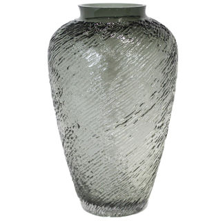 Декаративная ваза из дымчатого стекла 165*165*270